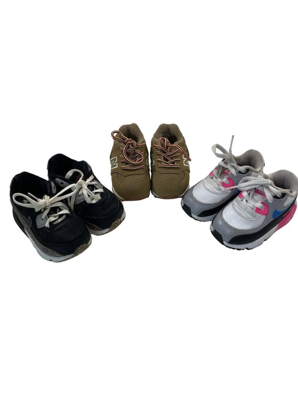 Little Boys Sneakers Lot size 4 and 5 Nike New Balance Athletic Shoes Sporty